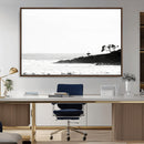 Surfer Cliffs Wall Art Canvas Print – Framed Black White by MyGreatCanvas | Canvas Wall Art Prints | Photo Prints & Wall Decor