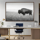 Bison in Prairie Wall Art Canvas Print – Framed Rustic by MyGreatCanvas | Canvas Wall Art Prints | Photo Prints & Wall Decor