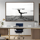 Yoga Surf Wall Art Canvas Print – Framed Black White Shore by MyGreatCanvas | Canvas Wall Art Prints | Photo Prints & Wall Decor