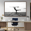 Yoga Surf Wall Art Canvas Print – Framed Black White Shore by MyGreatCanvas | Canvas Wall Art Prints | Photo Prints & Wall Decor