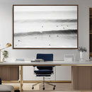 Black White Ocean Wall Art Canvas Print – Framed Coastal by MyGreatCanvas | Canvas Wall Art Prints | Photo Prints & Wall Decor
