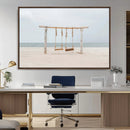 Beach Swing Wall Art Canvas Print – Framed Quiet Beach Art by MyGreatCanvas | Canvas Wall Art Prints | Photo Prints & Wall Decor