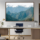 Misty Mountain Wall Art Canvas Print – Framed Cloudy Andean by MyGreatCanvas | Canvas Wall Art Prints | Photo Prints & Wall Decor
