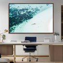 Minimal Beach Wall Art Canvas Print – Framed Ocean Swimming by MyGreatCanvas | Canvas Wall Art Prints | Photo Prints & Wall Decor
