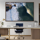 Ocean Wave Wall Art – Aerial Coastal View Canvas Artwork, by MyGreatCanvas | Canvas Wall Art Prints | Photo Prints & Wall Decor
