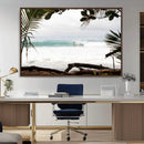 Tropical Surf Wall Art Canvas Print – Framed Palm Tree View by MyGreatCanvas | Canvas Wall Art Prints | Photo Prints & Wall Decor