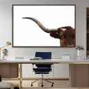 Texas Longhorn Wall Art Canvas Print – Framed Minimalist Cow by MyGreatCanvas | Canvas Wall Art Prints | Photo Prints & Wall Decor