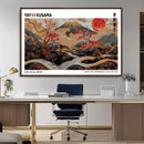 Modern Japanese Wall Art Canvas Print – Framed Abstract