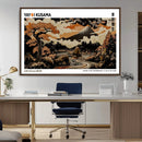 Modern Japanese Wall Art Canvas Print – Framed Abstract