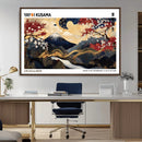 Modern Mount Fuji Wall Art Canvas Print – Framed Abstract