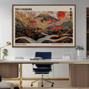 Modern Japanese Wall Art Canvas Print – Framed Abstract