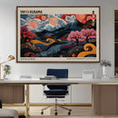 Modern Japanese Wall Art Canvas Print – Framed Contemporary