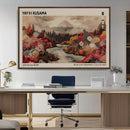Modern Japanese Wall Art Canvas Print – Framed Abstract