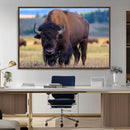 Bison Photography Wall Art Canvas Print – Framed Rustic by MyGreatCanvas | Canvas Wall Art Prints | Photo Prints & Wall Decor