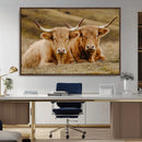 Highland Cow Wall Art Canvas Print – Framed Rustic Animal by MyGreatCanvas | Canvas Wall Art Prints | Photo Prints & Wall Decor