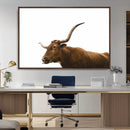 Longhorn Cow Wall Art Canvas Print – Framed Rustic Animal by MyGreatCanvas | Canvas Wall Art Prints | Photo Prints & Wall Decor