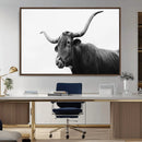 Longhorn Photography Wall Art Canvas Print – Framed Western by MyGreatCanvas | Canvas Wall Art Prints | Photo Prints & Wall Decor