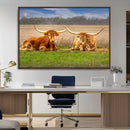 Longhorn Wall Art Canvas Print – Framed Cozy Ranch Vibes by MyGreatCanvas | Canvas Wall Art Prints | Photo Prints & Wall Decor