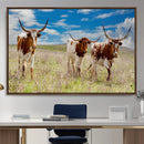 Texas Longhorn Wall Art Canvas Print – Framed Western Decor by MyGreatCanvas | Canvas Wall Art Prints | Photo Prints & Wall Decor