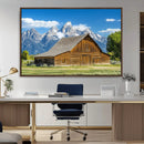 Mountain Barn Scene Wall Art Canvas Print – Framed Rustic by MyGreatCanvas | Canvas Wall Art Prints | Photo Prints & Wall Decor