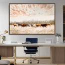 Cow Herd Wall Art Canvas Print – Framed Farmhouse Cattle by MyGreatCanvas | Canvas Wall Art Prints | Photo Prints & Wall Decor