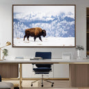 Bison Snow Wall Art Canvas Print – Framed Wildlife Scene by MyGreatCanvas | Canvas Wall Art Prints | Photo Prints & Wall Decor
