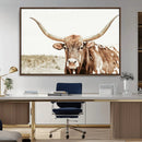 Texas Longhorn Bull Wall Art Canvas Print, Framed Rustic by MyGreatCanvas | Canvas Wall Art Prints | Photo Prints & Wall Decor