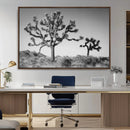 Joshua Tree Wall Art Canvas Print, Framed Monochrome Desert by MyGreatCanvas | Canvas Wall Art Prints | Photo Prints & Wall Decor