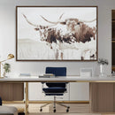 Longhorn Wall Art Canvas Print – Framed Western Cow Canvas by MyGreatCanvas | Canvas Wall Art Prints | Photo Prints & Wall Decor