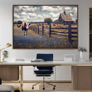 Texas Longhorn Canvas Wall Art Print – Framed Rustic Barn by MyGreatCanvas | Canvas Wall Art Prints | Photo Prints & Wall Decor