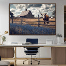 Texas Longhorn Wall Art Canvas Print – Framed Rustic Barn by MyGreatCanvas | Canvas Wall Art Prints | Photo Prints & Wall Decor