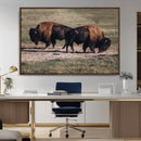 Bison Wall Art Canvas Print – Framed Western Wildlife Modern by MyGreatCanvas | Canvas Wall Art Prints | Photo Prints & Wall Decor