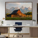 Rustic Barn Wall Art Canvas Print – Framed Western Landscape by MyGreatCanvas | Canvas Wall Art Prints | Photo Prints & Wall Decor