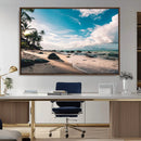 Tropical Beach Wall Art Canvas Print – Framed Ocean Waves