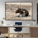 Texas Longhorn Wall Art Canvas Print – Framed Country Art by MyGreatCanvas | Canvas Wall Art Prints | Photo Prints & Wall Decor