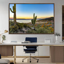 Saguaro Cactus Wall Art Canvas Print – Framed Desert Sunset by MyGreatCanvas | Canvas Wall Art Prints | Photo Prints & Wall Decor