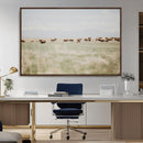 Bison Herd Wall Art Canvas Print – Framed Western Bison