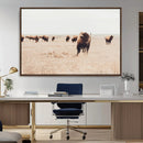 Bison Herd Wall Art Canvas Print, Framed Western Landscape by MyGreatCanvas | Canvas Wall Art Prints | Photo Prints & Wall Decor