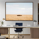 Bison Grassland Wall Art – Framed Minimal Nature Canvas by MyGreatCanvas | Canvas Wall Art Prints | Photo Prints & Wall Decor