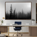 Misty Pines Wall Art Canvas Print – Framed Woodland