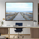 Beach Boardwalk Wall Art Canvas Print – Framed Coastal