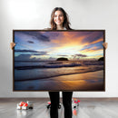 Beach Sunset Wall Art Canvas Print – Tropical Ocean Waves