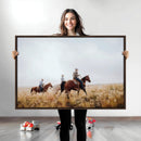 Western Cowboys Wall Art Canvas Print – Rustic Prairie