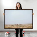 Foggy Plains Wall Art Canvas Print – Framed Horseback Riders