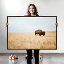 Buffalo Wall Art Canvas Print – Framed Western Wildlife