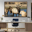 Wild Elk Wall Art Canvas Print – Framed Neutral Wildlife by MyGreatCanvas | Canvas Wall Art Prints | Photo Prints & Wall Decor