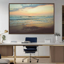 Sunset Seascape Wall Art Canvas Print – Framed Pastel Ocean by MyGreatCanvas | Canvas Wall Art Prints | Photo Prints & Wall Decor