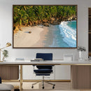 Tropical Beach Wall Art Canvas Print, Framed Ocean Waves and by MyGreatCanvas | Canvas Wall Art Prints | Photo Prints & Wall Decor