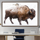 Snowy Buffalo Wall Art Canvas Print – Framed Wildlife by MyGreatCanvas | Canvas Wall Art Prints | Photo Prints & Wall Decor