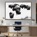 Buffalo Herd Wall Art Canvas Print – Framed Black and White by MyGreatCanvas | Canvas Wall Art Prints | Photo Prints & Wall Decor